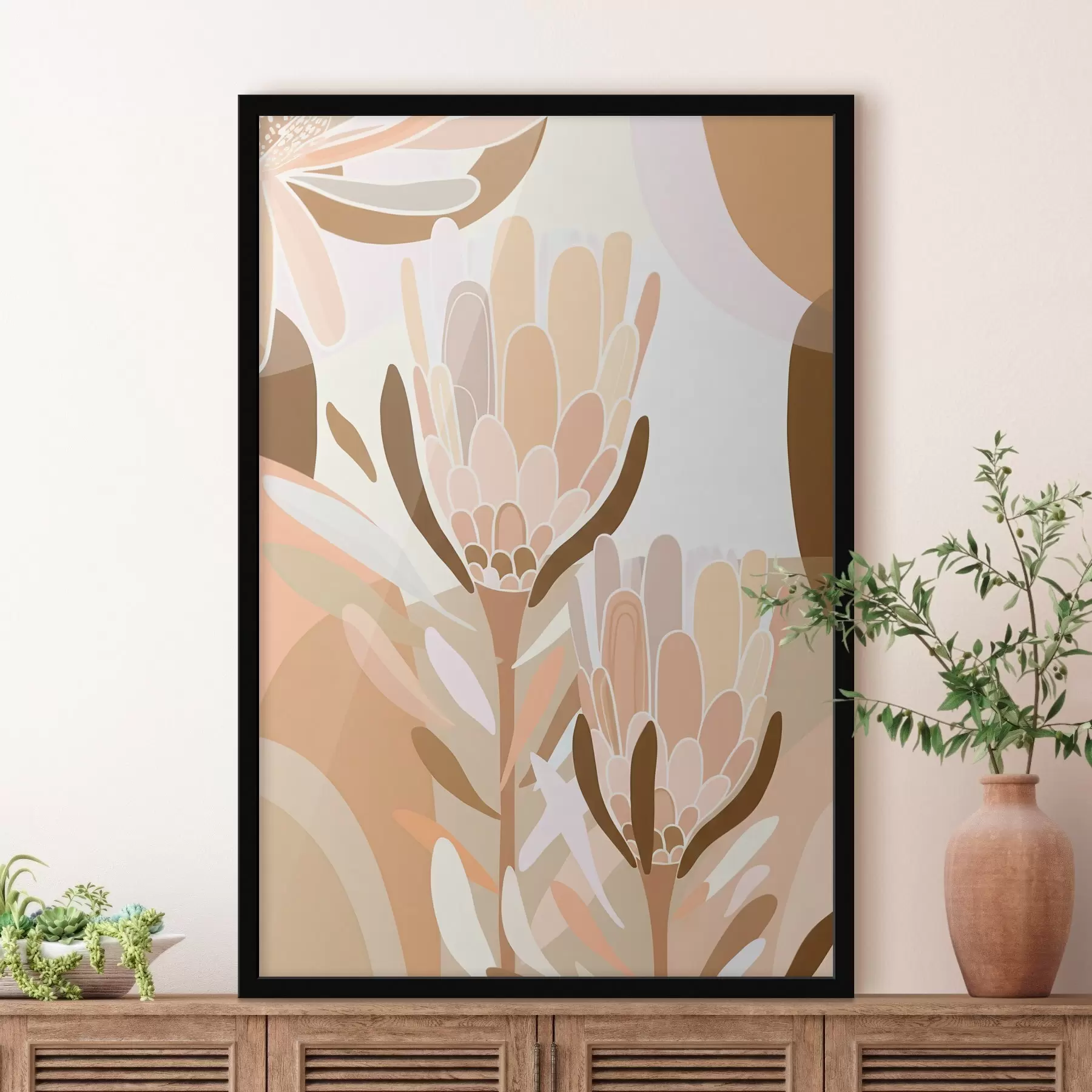 Fototapete Abstrakte Blumen f46991