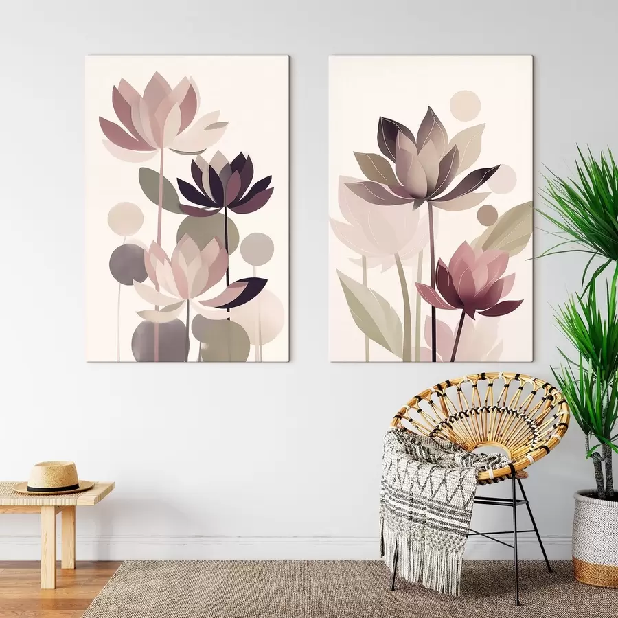 Wandbilder Abstrakte Lotusblumen m01110