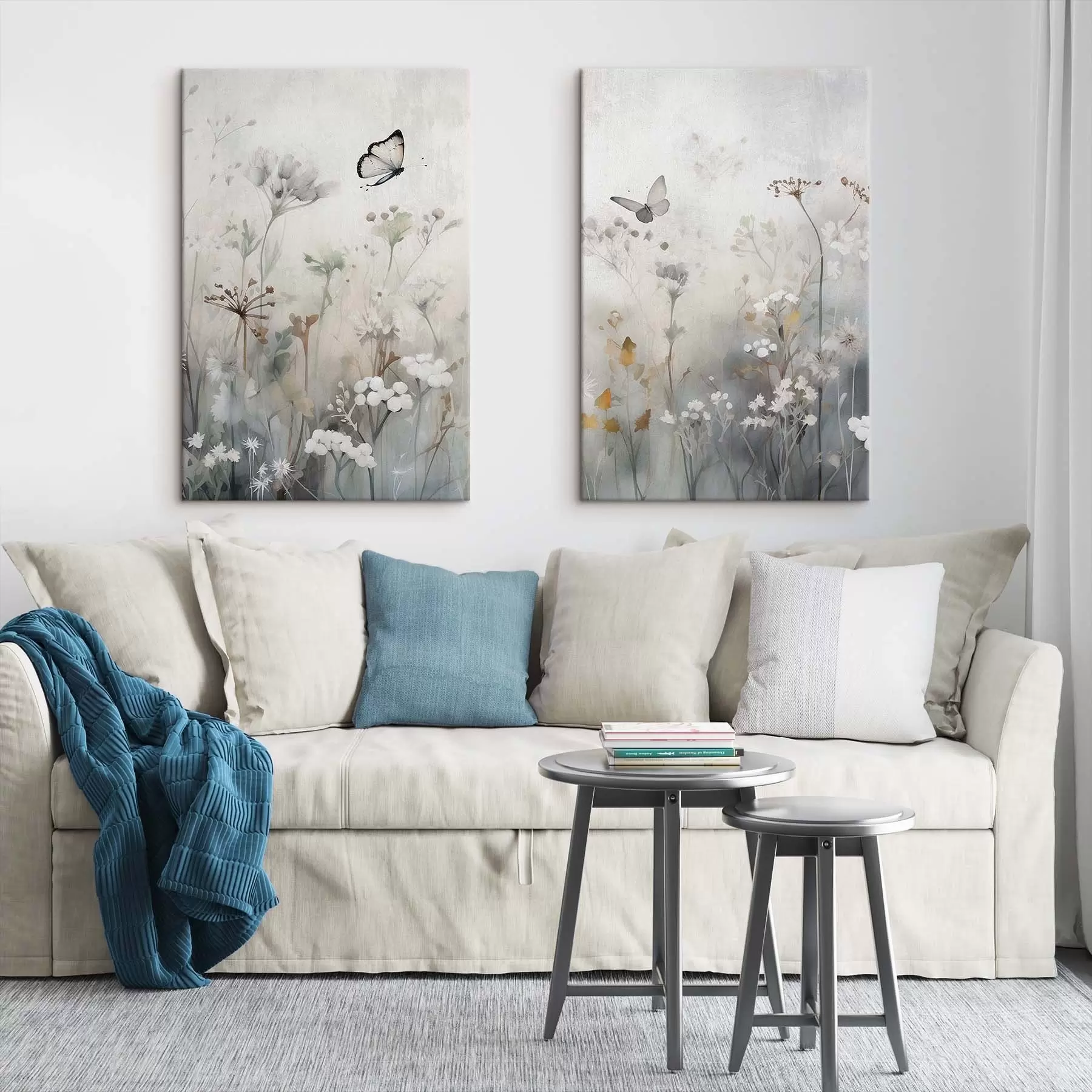 Wandbilder Schmetterlinge und Wildblumen m01072