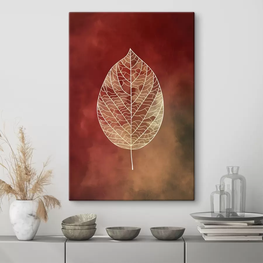 Wandbilder Blätter in verschiedenen Farben s47052