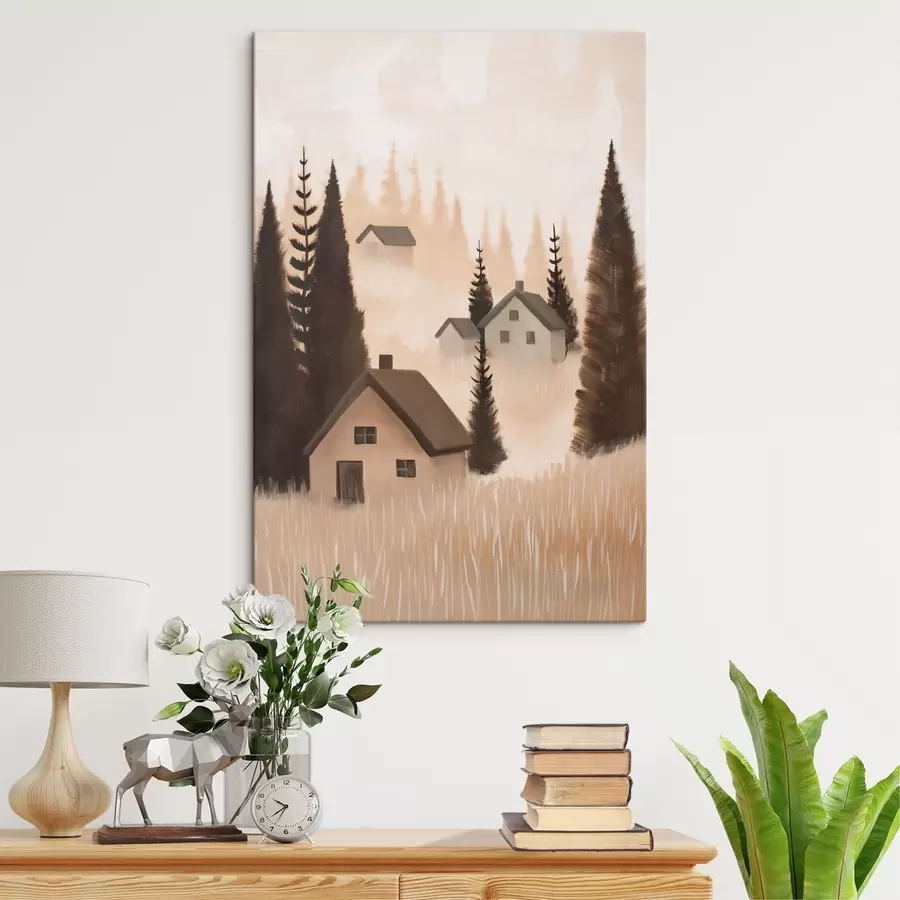 Wandbilder Häuser im Wald s47076