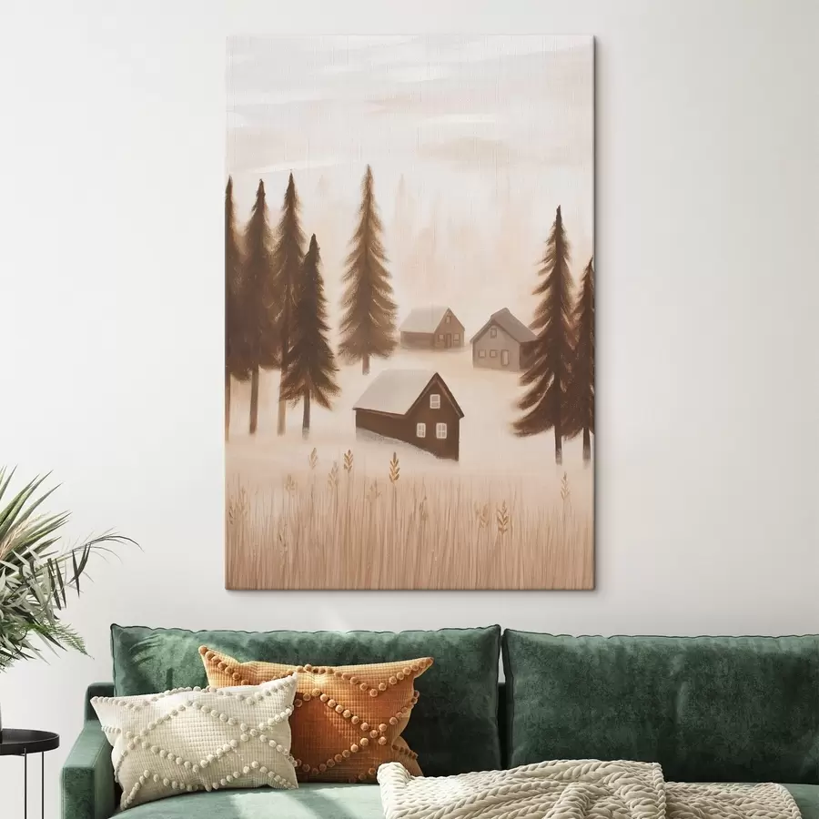 Wandbilder Häuser im Wald s47077