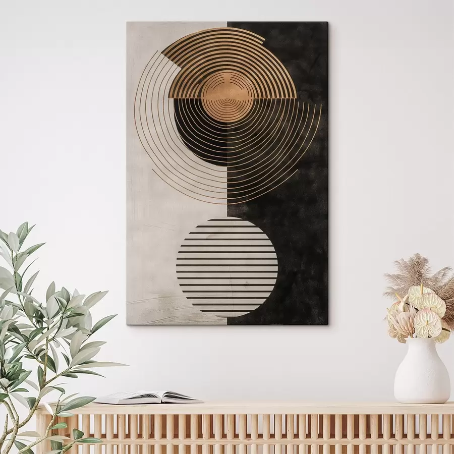 Wandbilder Kreise und Blätter s47080