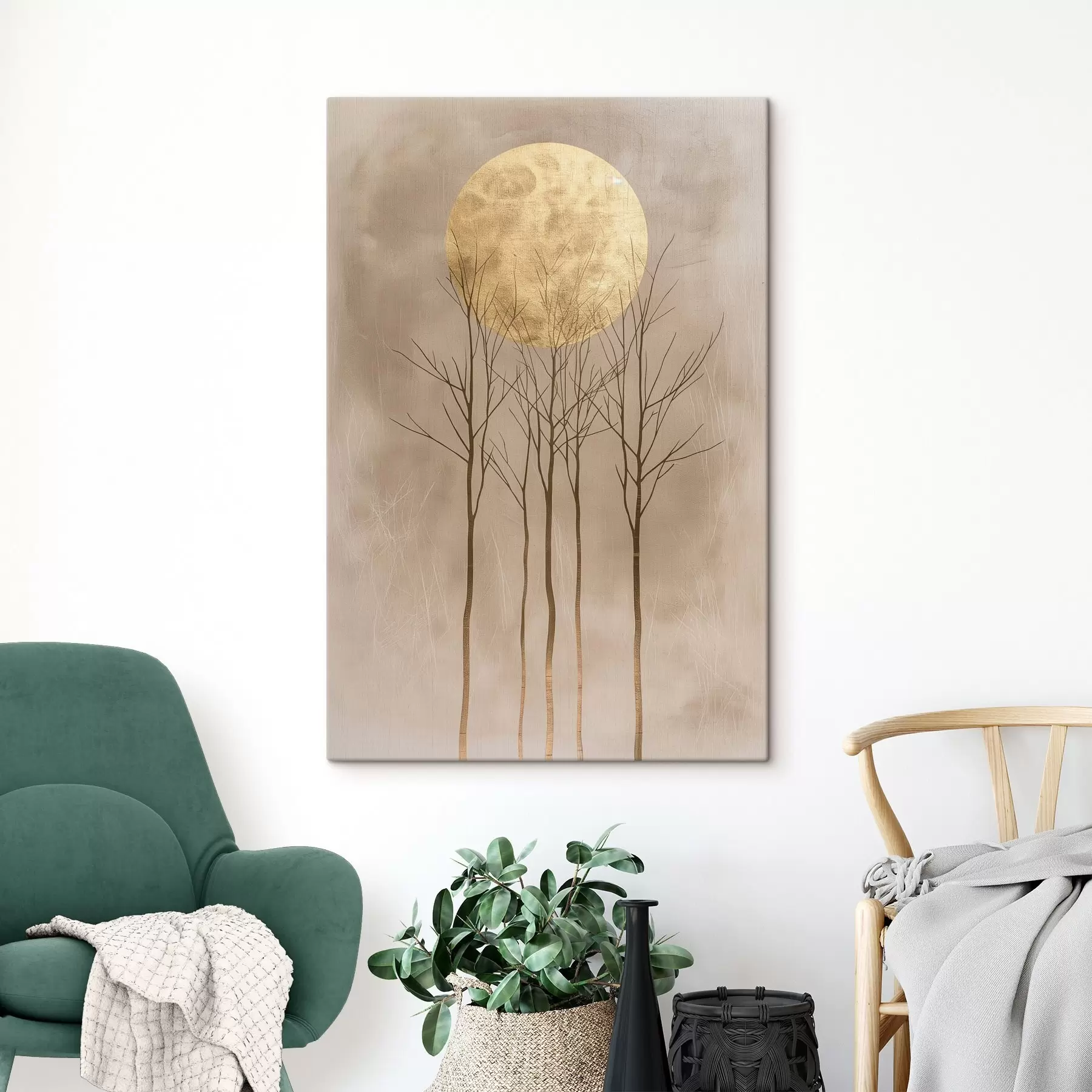 Wandbilder Bäume und ein Kreis s47083