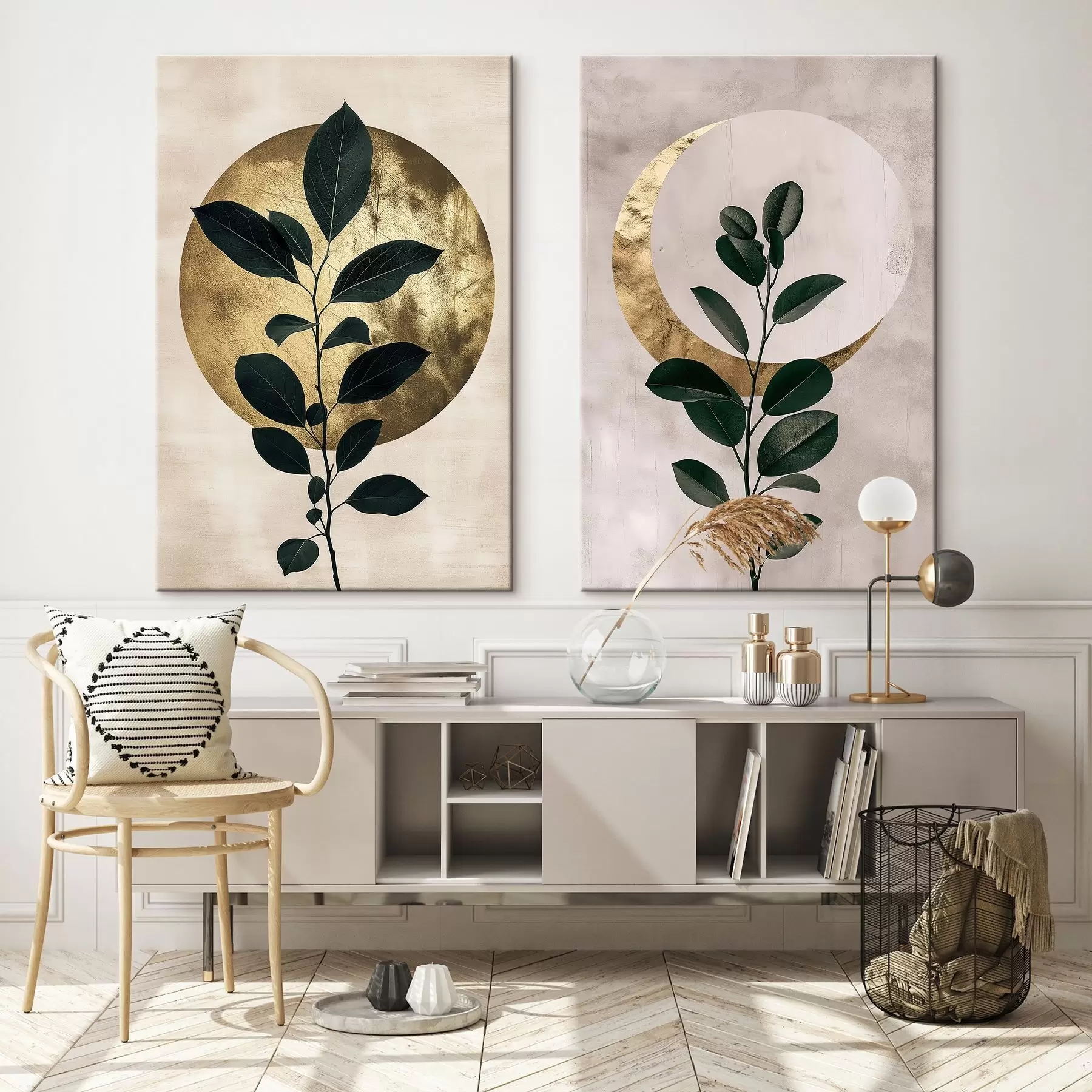 Wandbilder Sonnenaufgang und Mond m01139