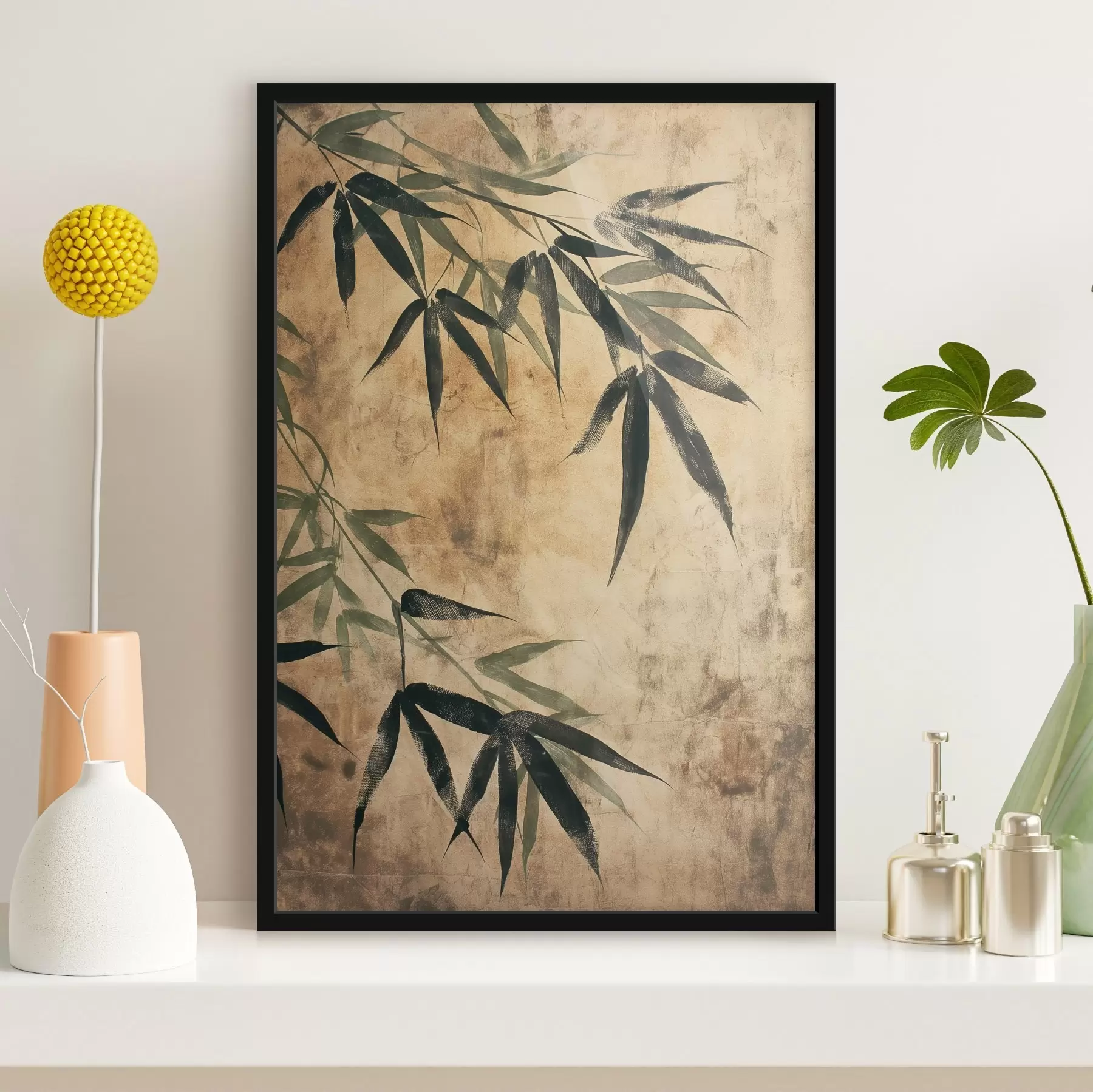 Wandbilder Bambusblätter f47048