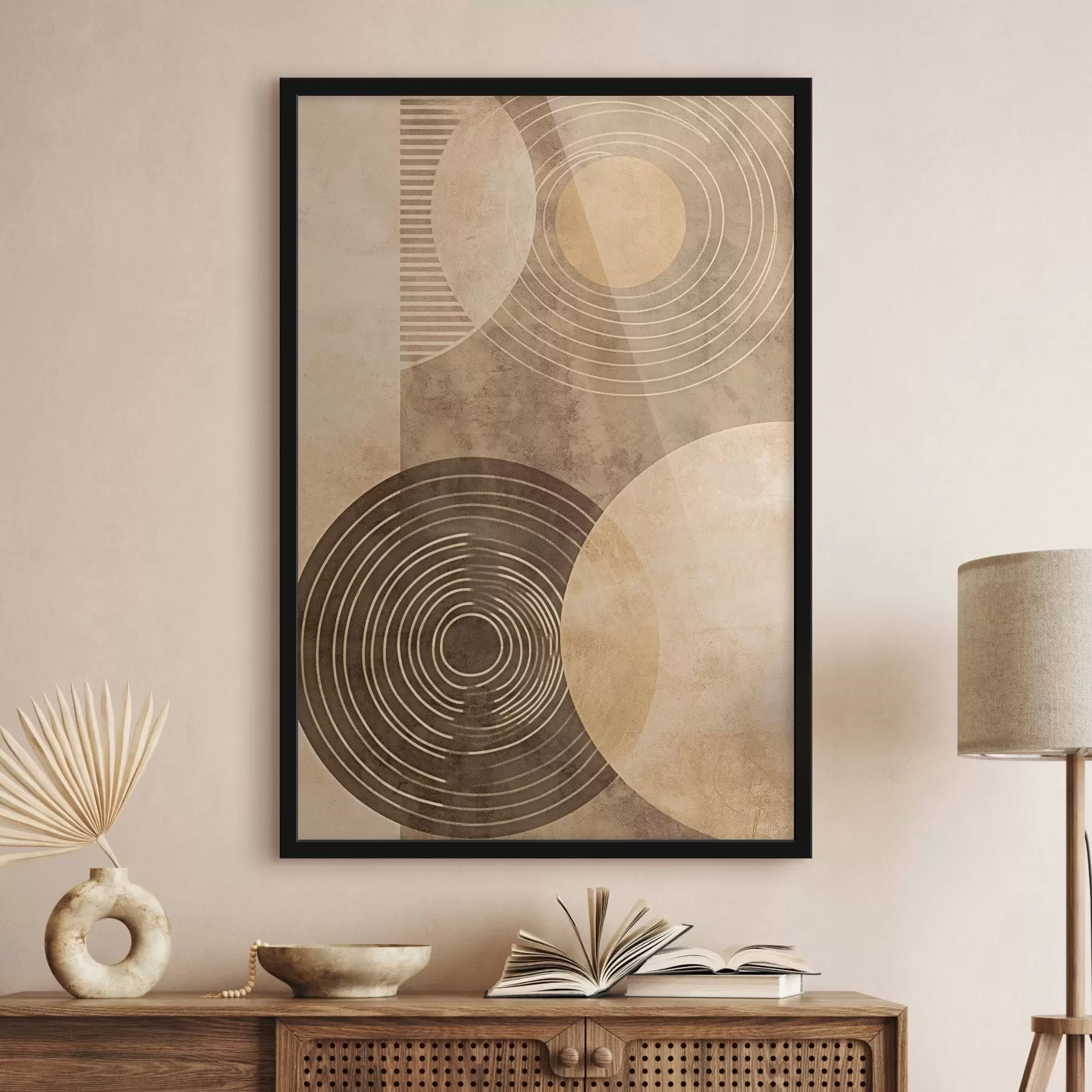 Fototapete Kreise in neutralen Farben f47082