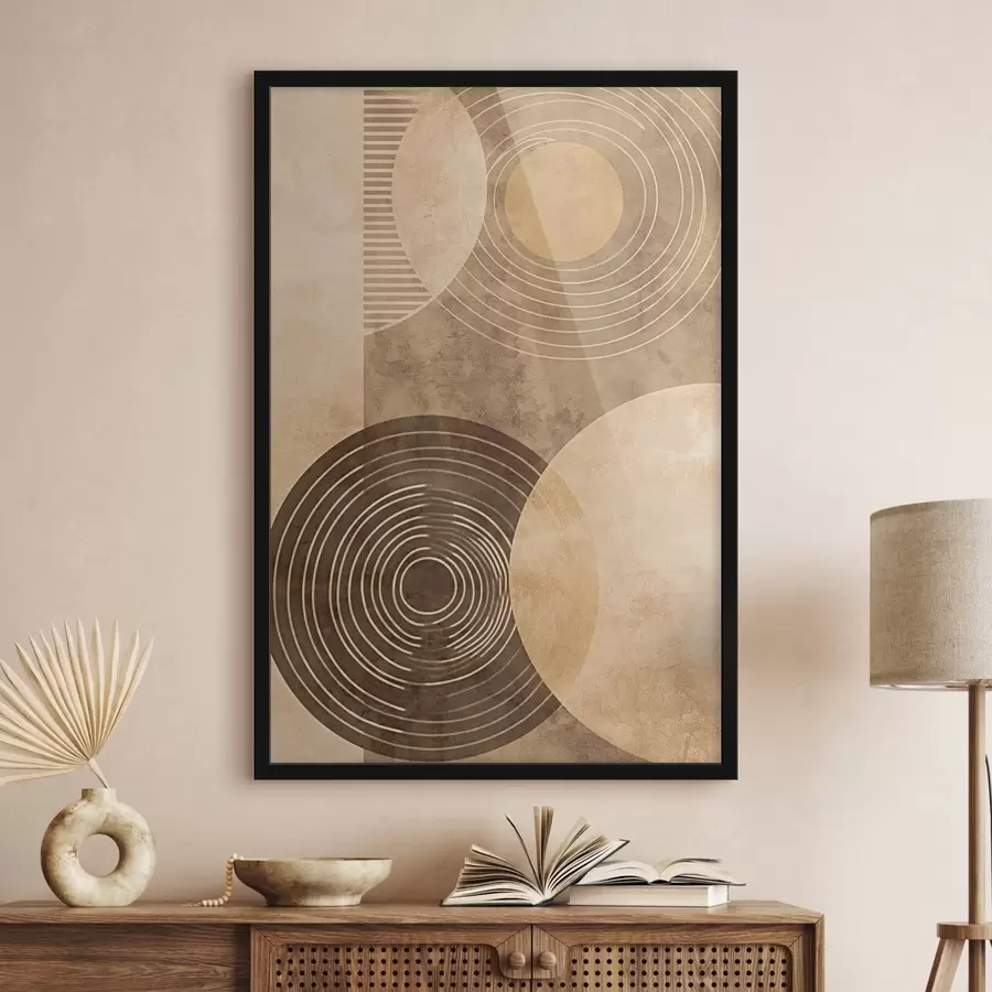 Fototapete Kreise in neutralen Farben f47082