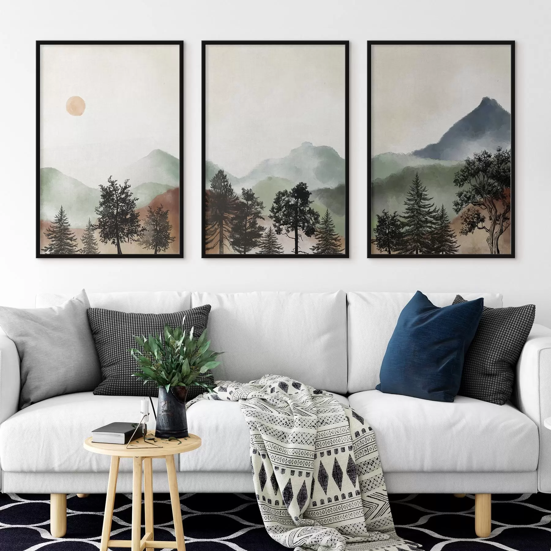 Fototapete Ruhige Landschaft in sanften Farben d00243