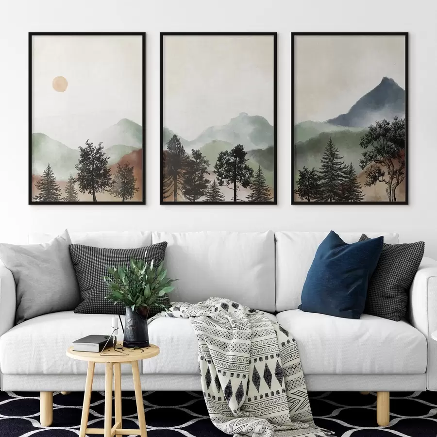 Fototapete Ruhige Landschaft in sanften Farben d00243