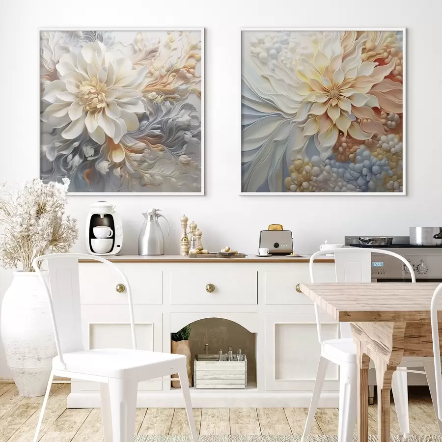 Fototapete Volumetrische abstrakte Blumen d00379