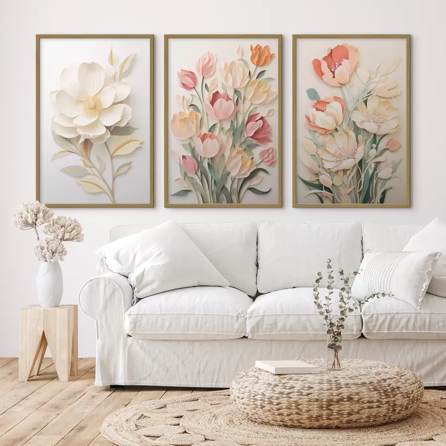 Fototapete Papierblumen d00432