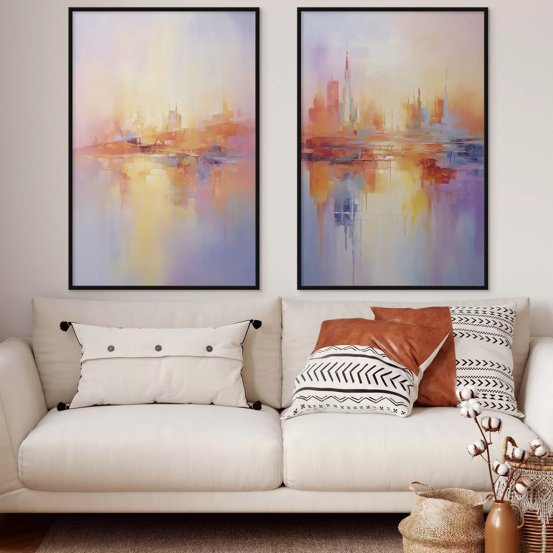 Fototapete Mehrfarbige Städte d00462