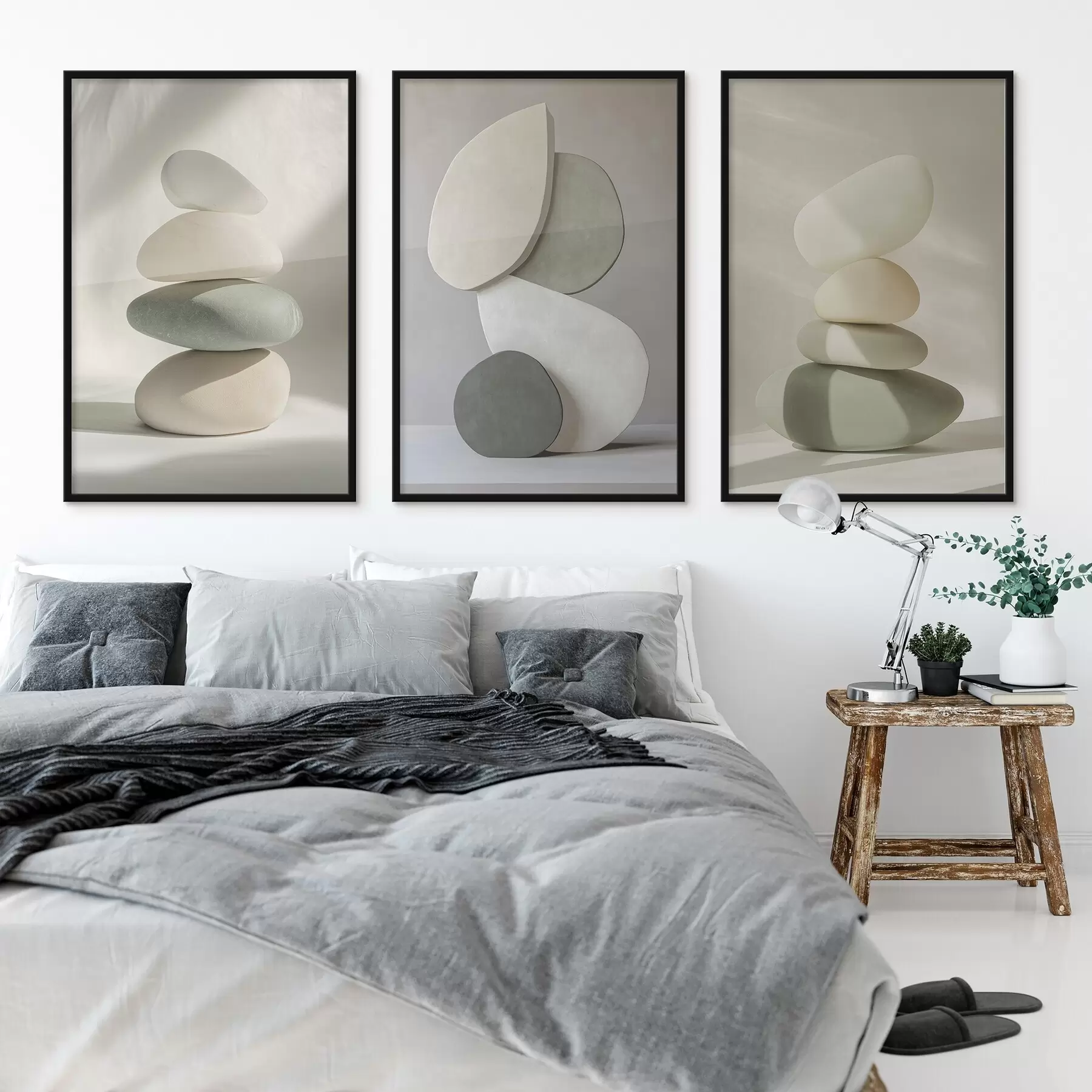 Fototapete Pealistische ästhetische Steine, Heimdekoration, natürliche Beleuchtung d00418