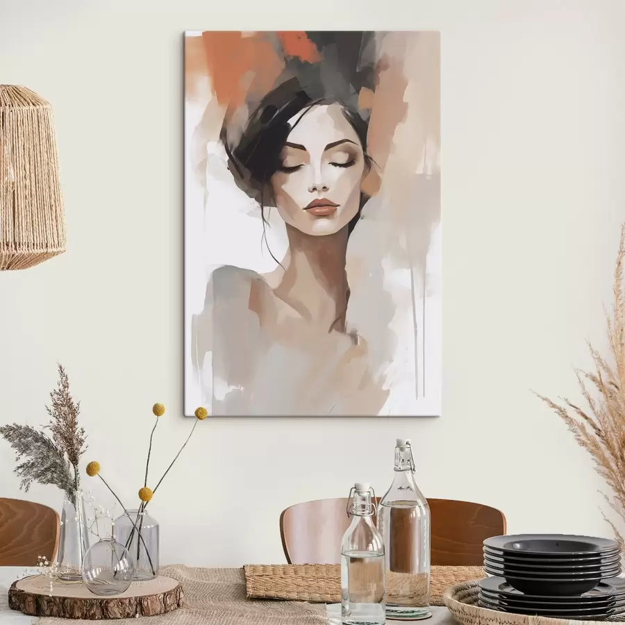 Wandbilder Abstraktes Porträt eines Mädchens s47151