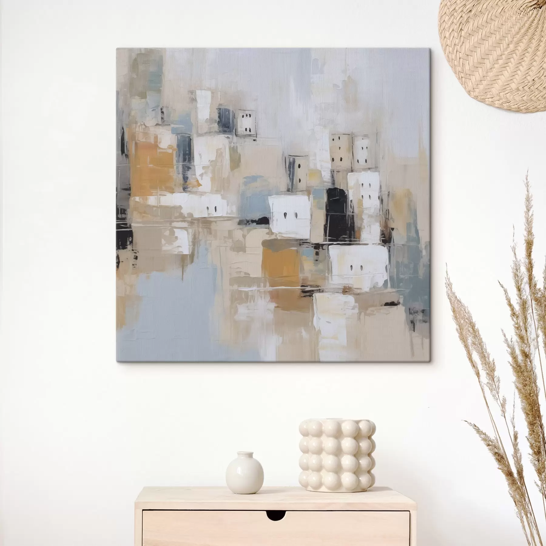 Wandbilder Abstrakte Stadtimitation der Malerei s47242