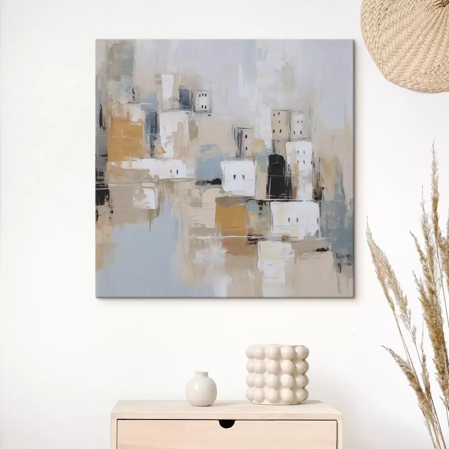 Wandbilder Abstrakte Stadtimitation der Malerei s47242