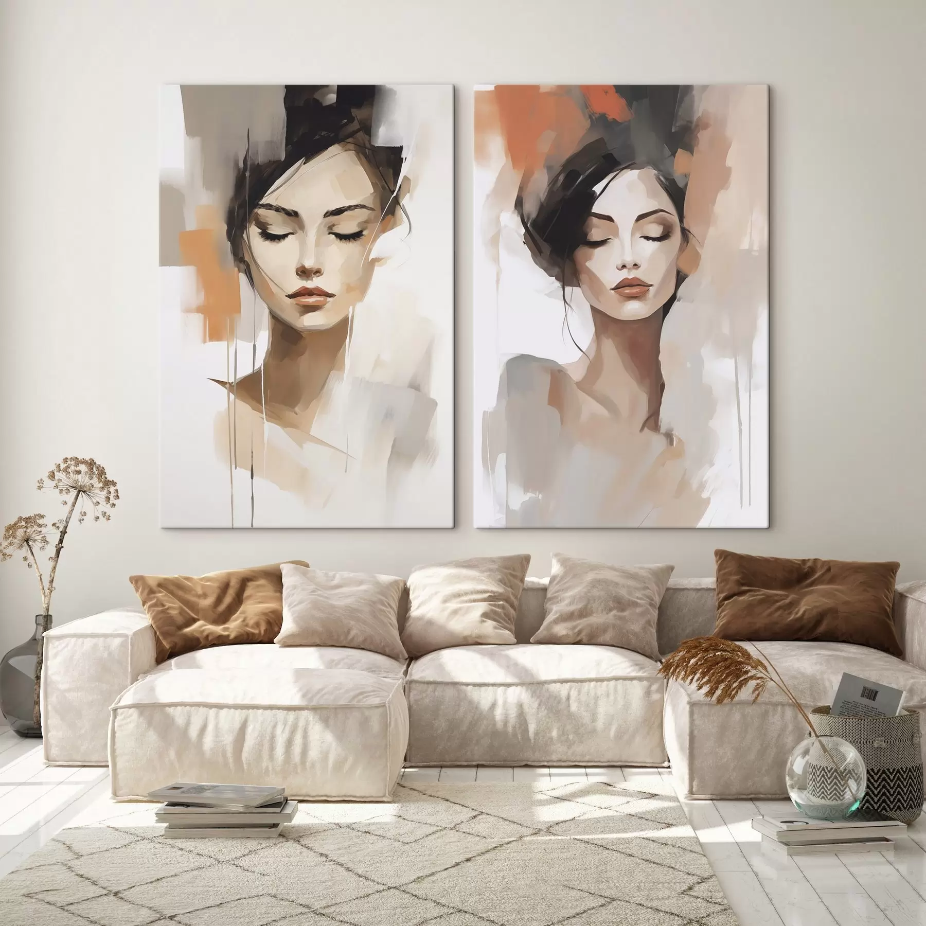 Wandbilder Abstraktes Porträt eines Mädchens m01159