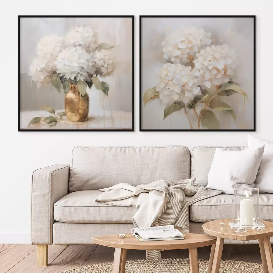 Fototapete Zarte Hortensien d00857