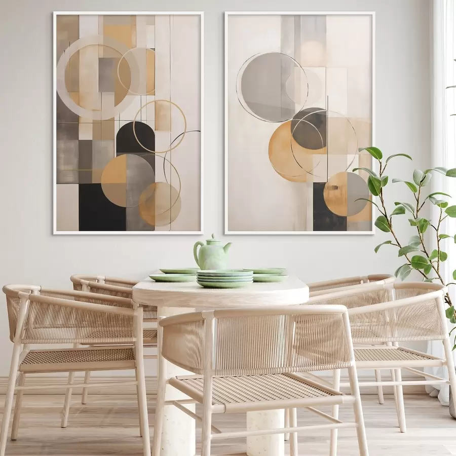 Fototapete Geometrische Abstraktion mit Kreisen d00858