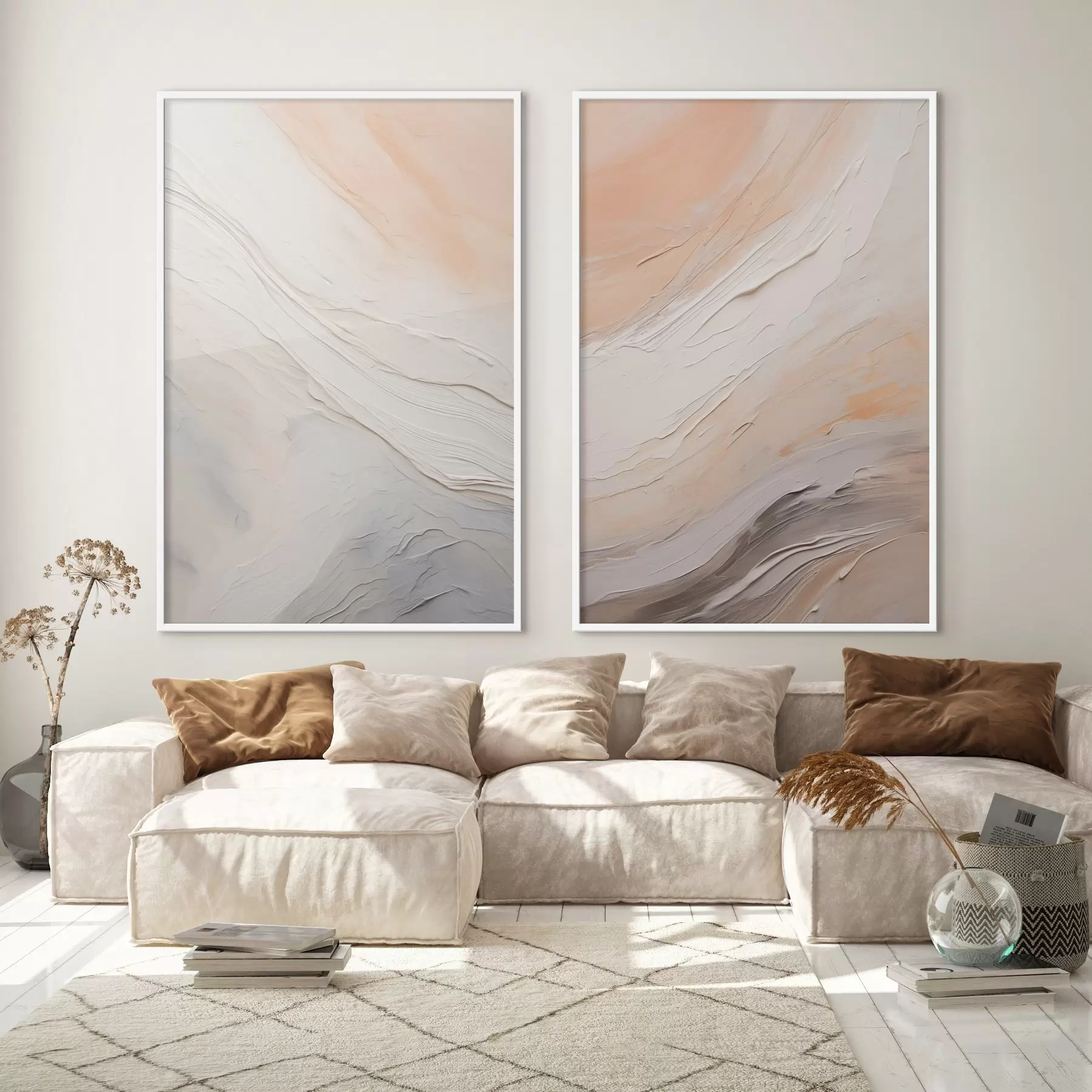 Fototapete Neutrale Putzstrukturen mit fließenden Reliefschichten d00971