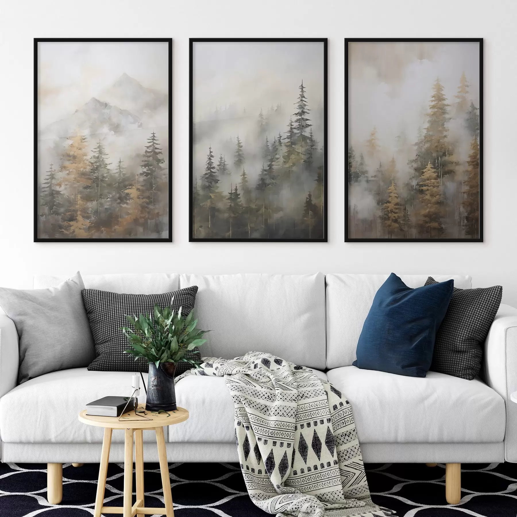 Fototapete Waldimitation in der Malerei d00996