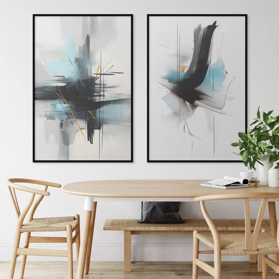 Fototapete Abstraktion mit Imitation von Spritzern und Pinselstrichen d01037