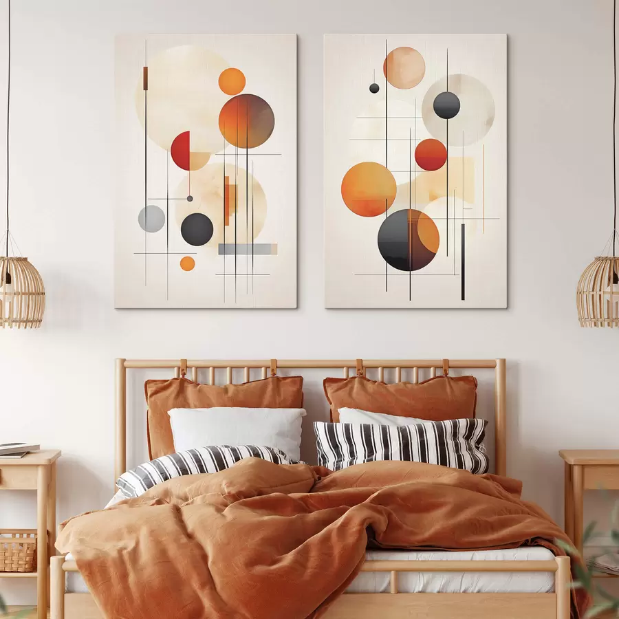 Wandbilder Geometrische Abstraktion mit Kugeln m01103