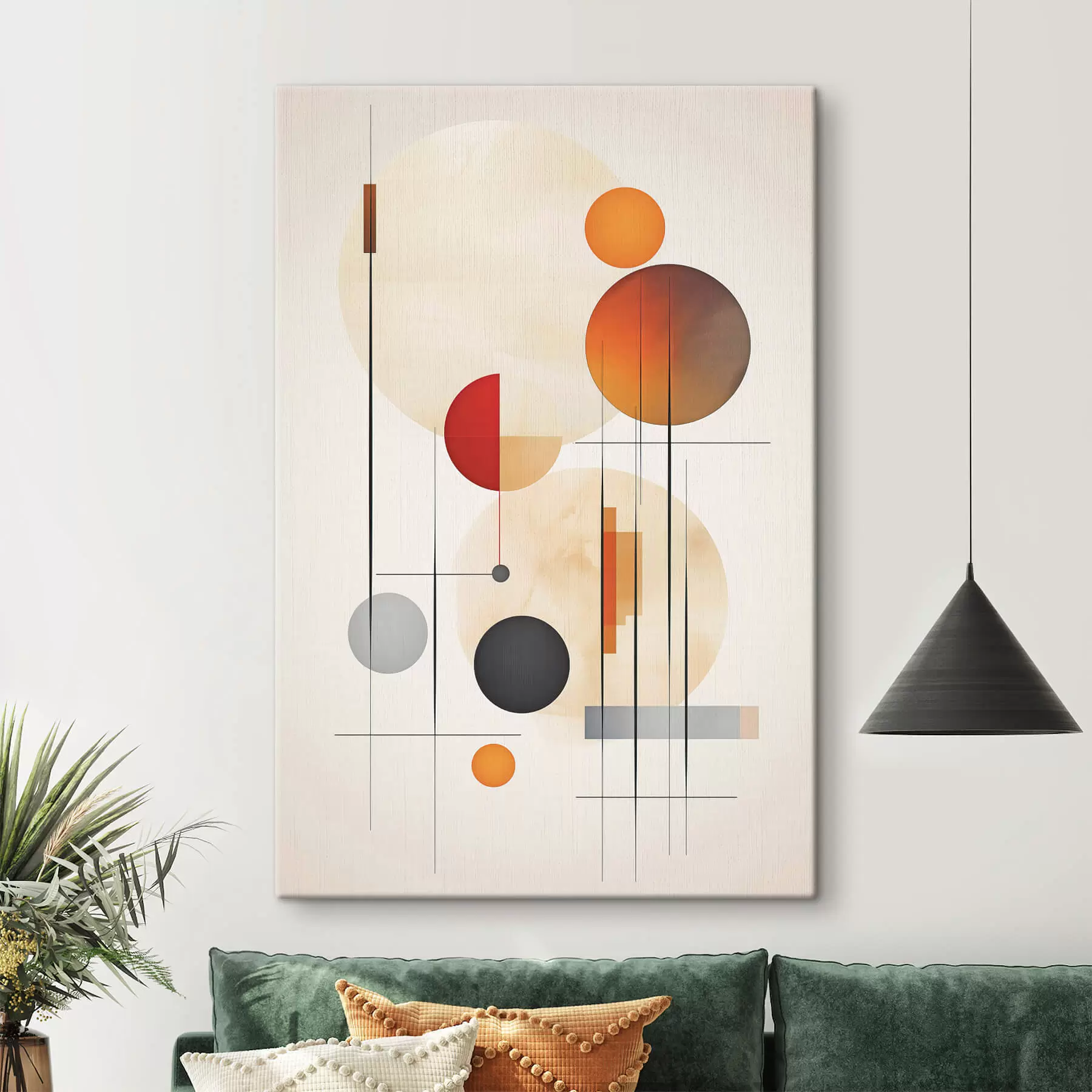 Wandbilder Geometrische Abstraktion mit Kugeln s46976