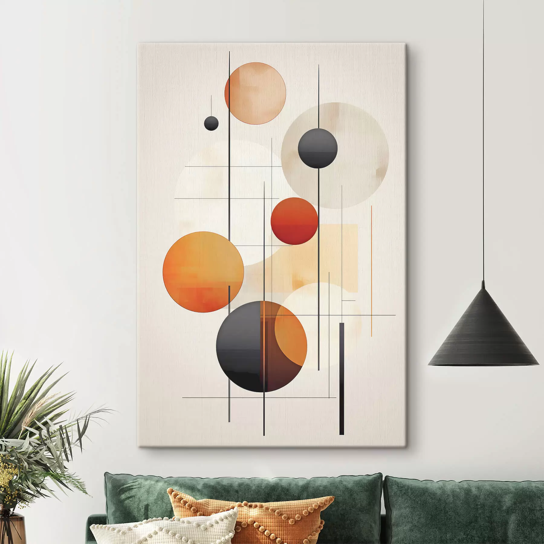 Fototapete Geometrische Abstraktion mit Kugeln s46977