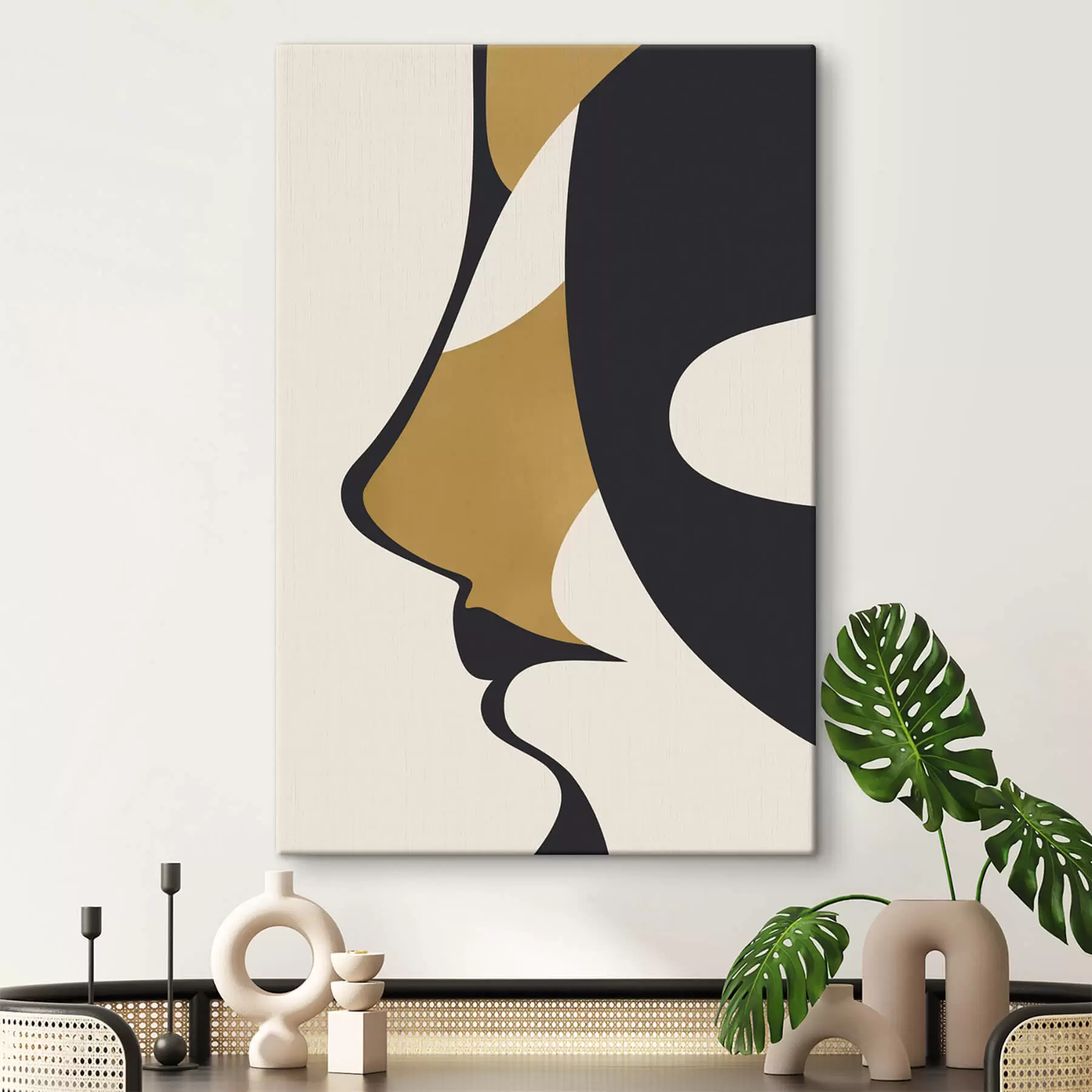 Wandbilder Abstrakte Silhouette eines Gesichts s47252