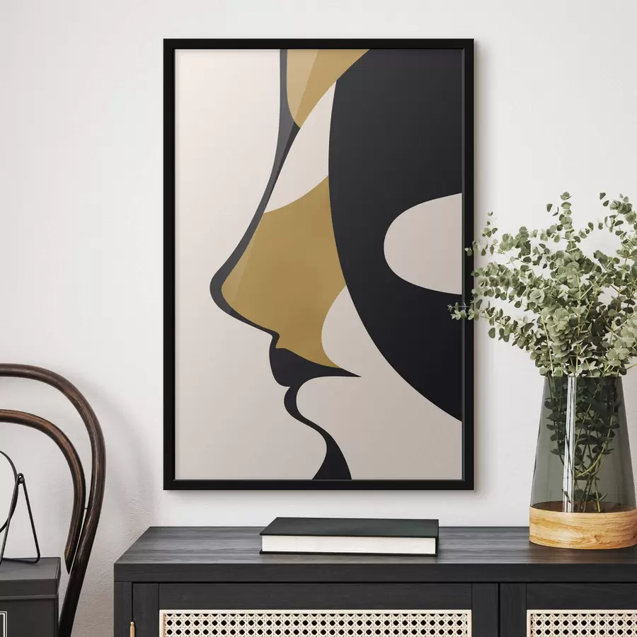 Fototapete Abstrakte Silhouette eines Gesichts f47252