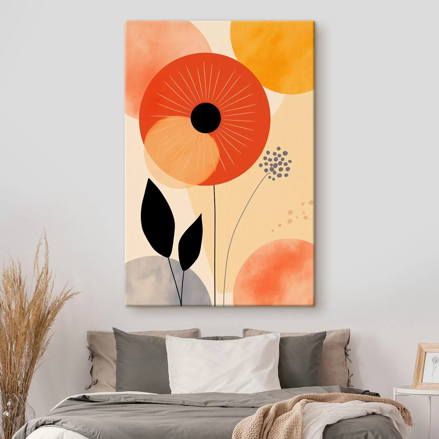 Wandbilder Dekorative Blumenkunst im Stil einer digitalen Illustration s46927