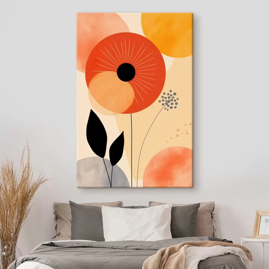 Wandbilder Dekorative Blumenkunst im Stil einer digitalen Illustration s46927