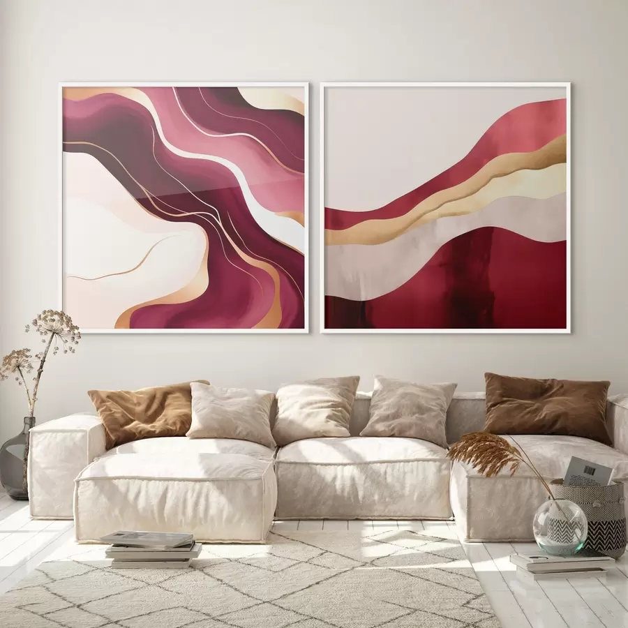 Fototapete Wellig-abstrakt, satte Farbtöne d00903