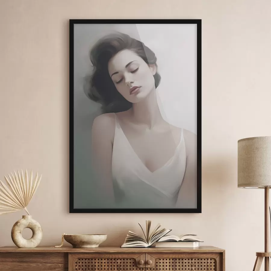 Fototapete Porträt eines Mädchens mit geschlossenen Augen f47342