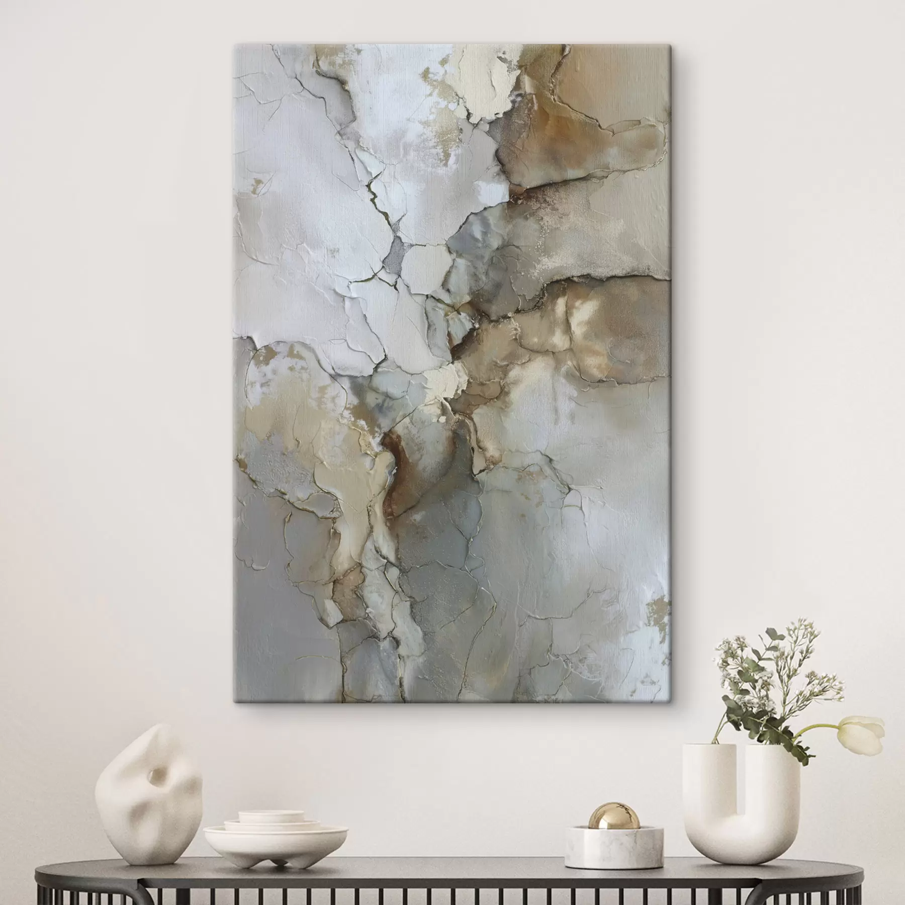 Wandbilder Imitation einer abstrakten Textur mit Rissen s47118