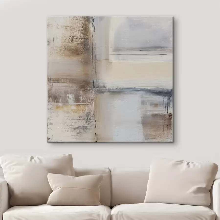 Wandbilder zeitgenössische Abstraktion in gedämpften Farbtönen s47122