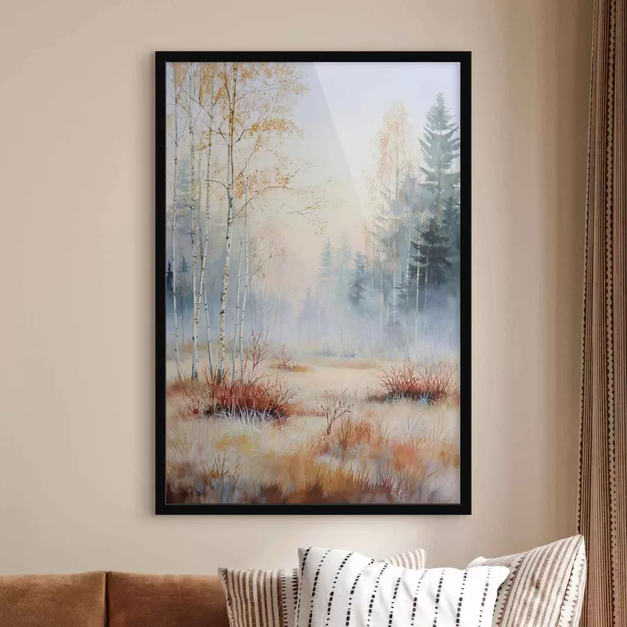 Fototapete Landschaft Erste Fröste im Wald f47129