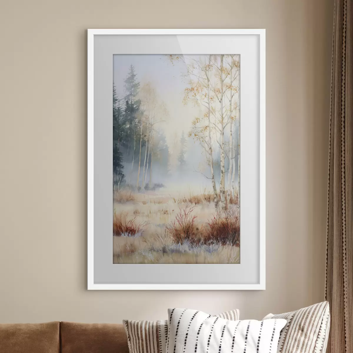 Poster Landschaft Erste Fröste im Wald f47130