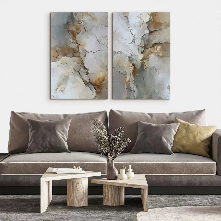 Wandbilder Imitation einer abstrakten Textur mit Rissen m01169