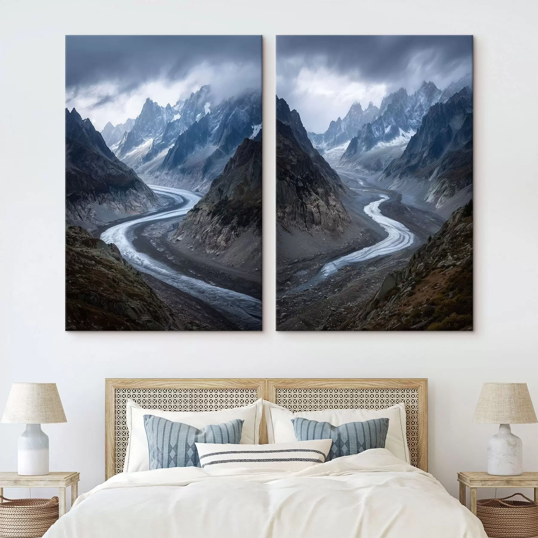 Wandbilder Berglandschaft mit Wolken m01180