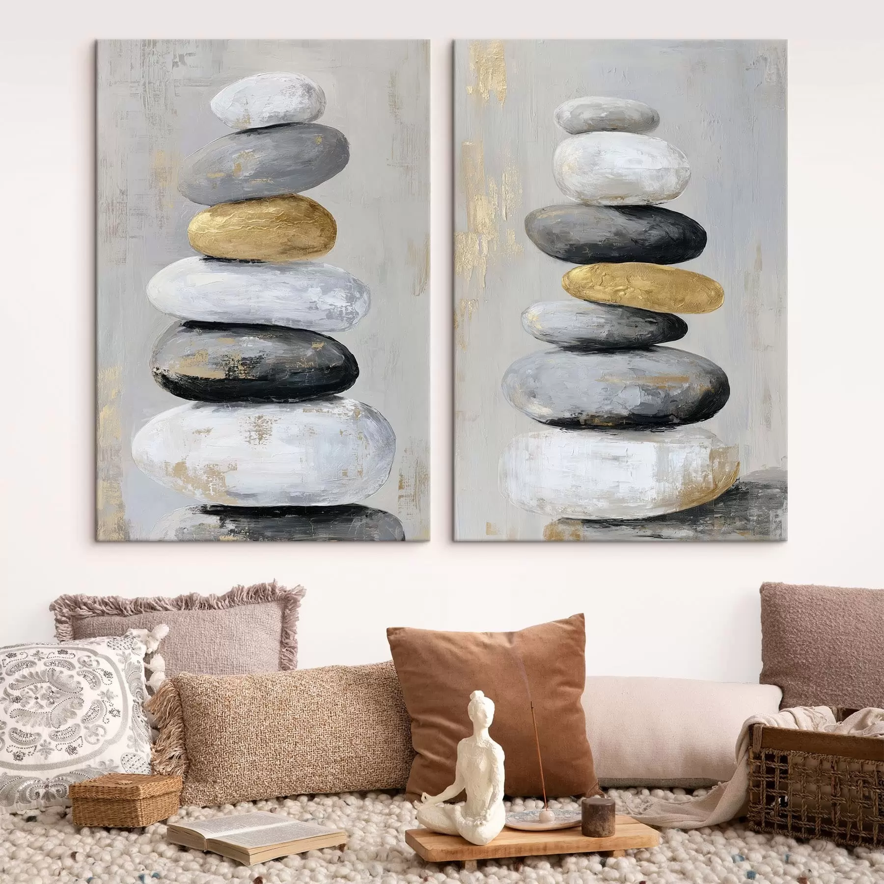 Wandbilder große Steine im Stil der Malerei m01181