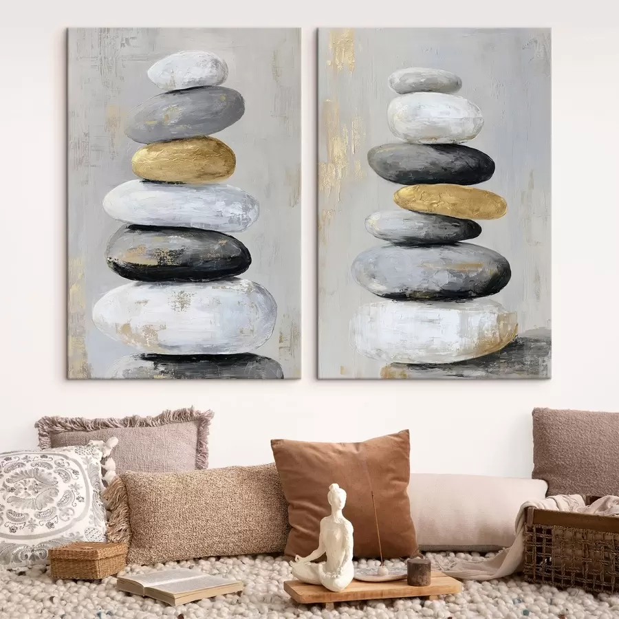 Wandbilder große Steine im Stil der Malerei m01181