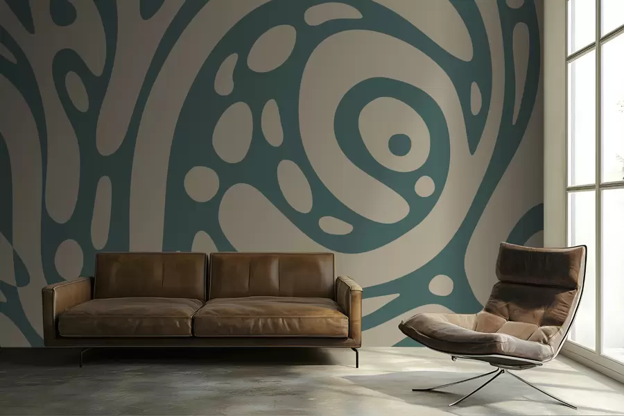 Fototapete Abstraktes Muster mit fließenden organischen Formen w05071