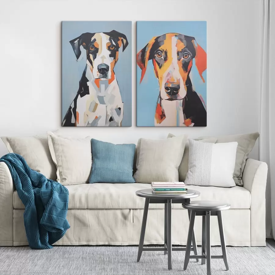 Wandbilder Abstraktes Porträt eines Hundes m01189