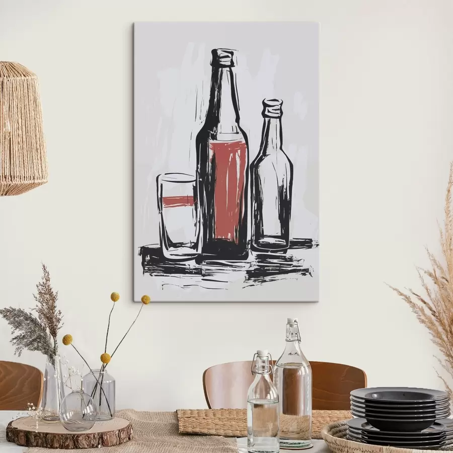 Wandbilder Flaschen und Glas s47493