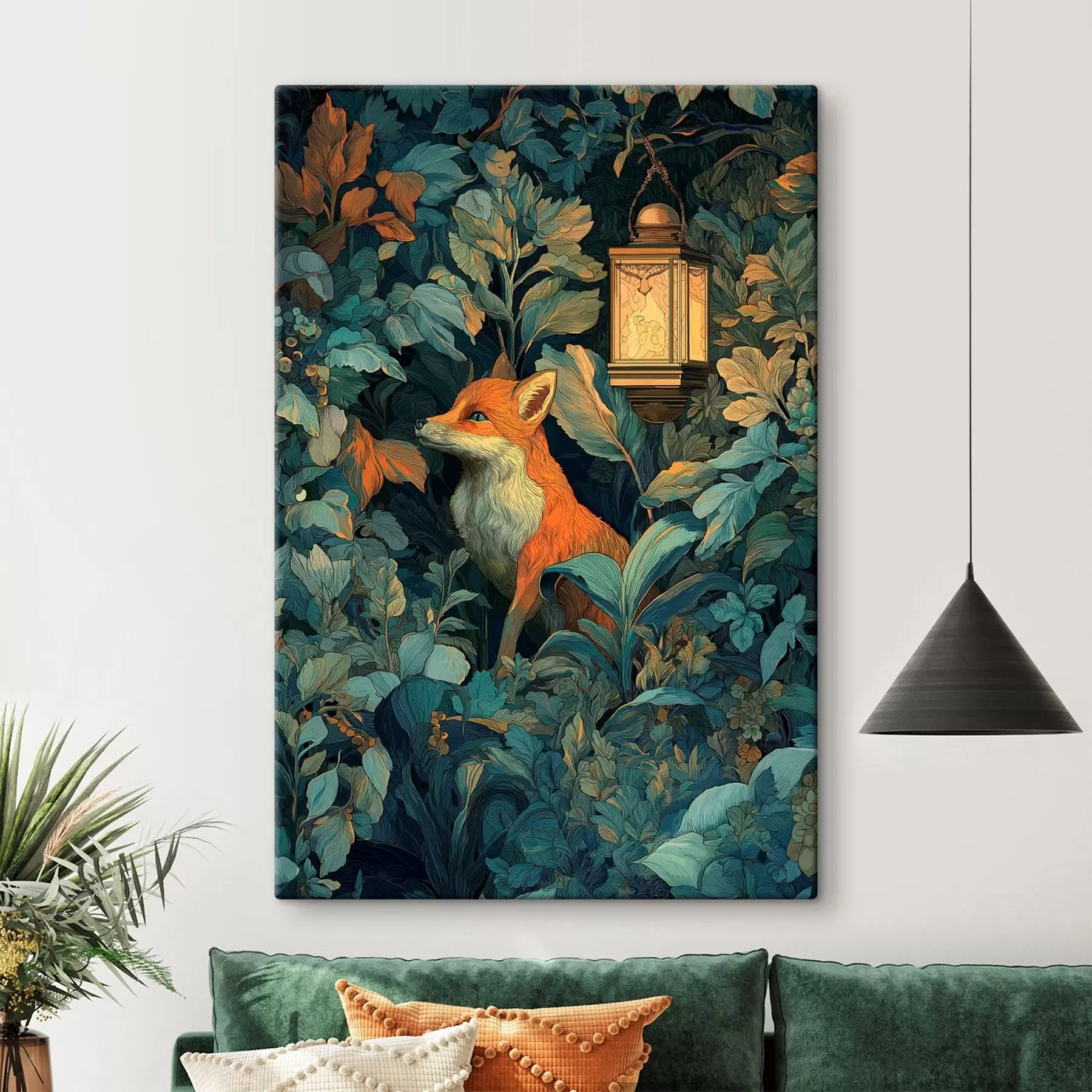 Wandbilder Süßer Fuchs im Gebüsch s47107