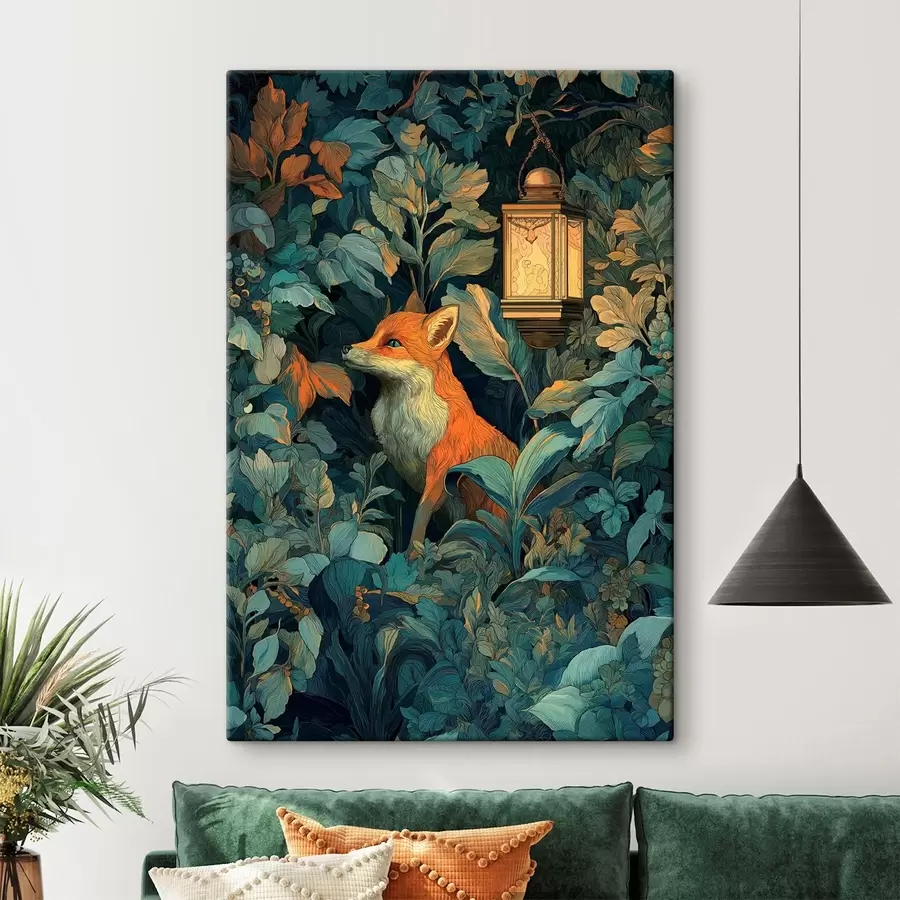 Wandbilder Süßer Fuchs im Gebüsch s47107