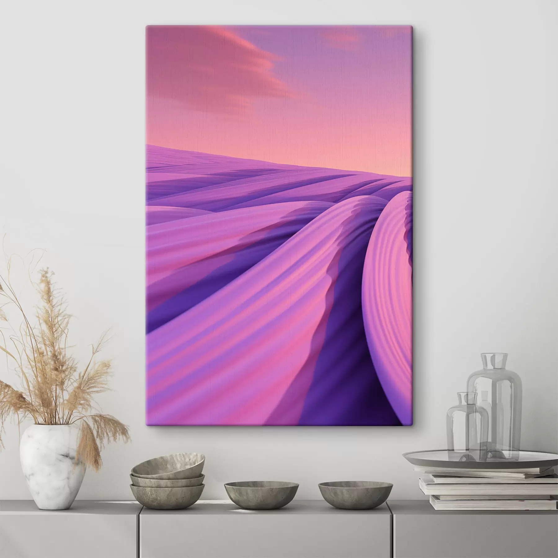 Wandbilder Abstrakte Lavendelfelder s47110